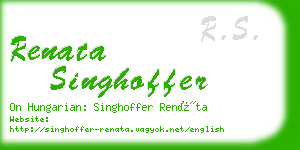renata singhoffer business card